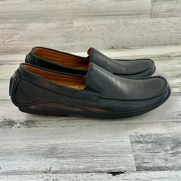 Mercanti Fiorentini Men\'s Size 11  Relax Black Leather Loafers Mercanti Fiorentini 12003 Black Leather Relax Driving Loafer  main image 4